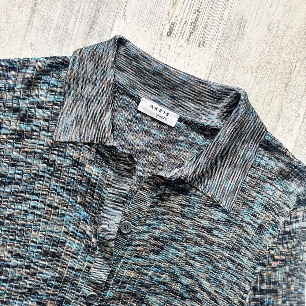 Akris Punto Space-Dyed Knit Long Sleeve Top Size 2